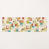 Kleurrijk Medio-Century geometrisch Naadloos Patro Yogamat (Voorkant (horizontaal))
