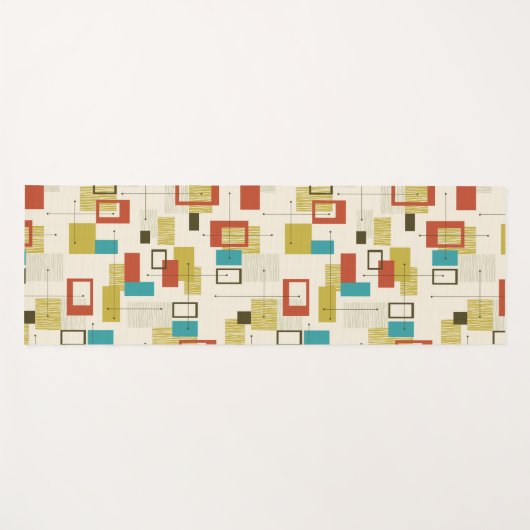 Kleurrijk Medio-Century geometrisch Naadloos Patro Yogamat (Voorkant (horizontaal))