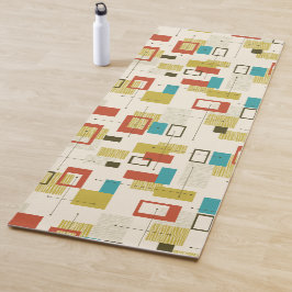 Kleurrijk Medio-Century geometrisch Naadloos Patro Yogamat