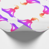 Kleurrijk Mediterend Nieuwjaar Glossy Wrapping Pap Cadeaupapier (Hoek)