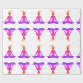 Kleurrijk Mediterend Nieuwjaar Glossy Wrapping Pap Cadeaupapier (Vlak)