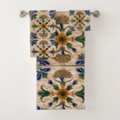 Kleurrijk mediterraan  Floral Pattern Bad Handdoek (Insitu)