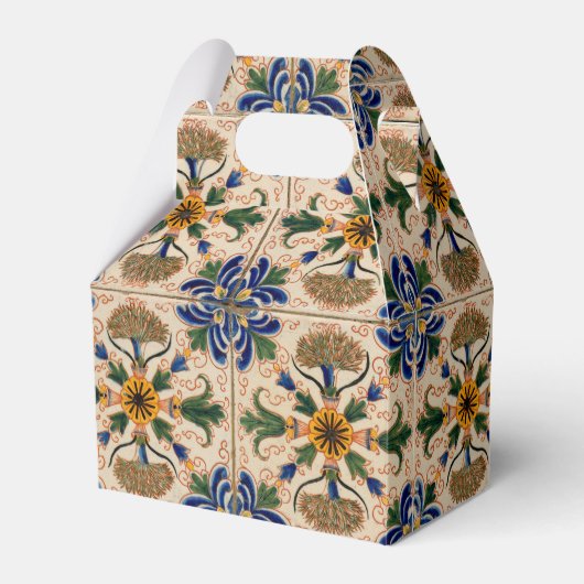 Kleurrijk mediterraan Floral Pattern Bedankdoosjes (Voorkant Zijde)