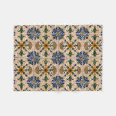 Kleurrijk mediterraan  Floral Pattern Fleece Deken (Voorkant (Horizontaal))