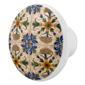Kleurrijk mediterraan  Floral Pattern Keramische Knop (Rechts)