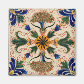 Kleurrijk mediterraan  Floral Pattern Magneet (Voorkant)