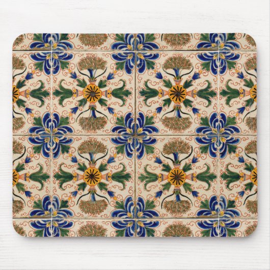 Kleurrijk mediterraan  Floral Pattern Muismat (Voorkant)