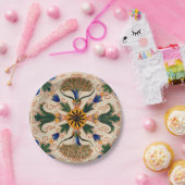 Kleurrijk mediterraan  Floral Pattern Papieren Bordje (Feest)