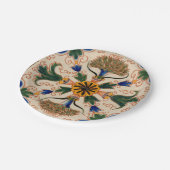 Kleurrijk mediterraan  Floral Pattern Papieren Bordje (Gekanteld)