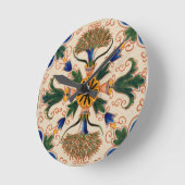 Kleurrijk mediterraan  Floral Pattern Ronde Klok (Hoek)