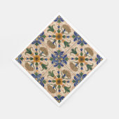 Kleurrijk mediterraan  Floral Pattern Servet (Hoek)