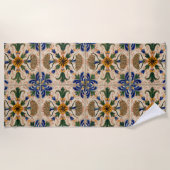 Kleurrijk mediterraan  Floral Pattern Strandlaken (Voorkant)