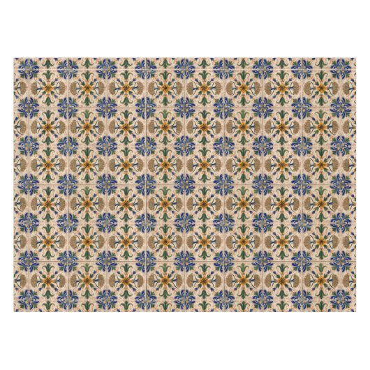 Kleurrijk mediterraan  Floral Pattern Tafelkleed (Voorkant (Horizontaal))