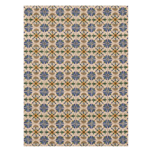 Kleurrijk mediterraan  Floral Pattern Tafelkleed (Voorkant)