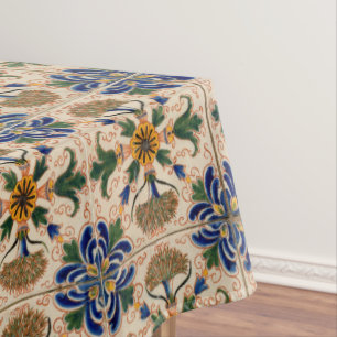 Kleurrijk mediterraan Floral Pattern Tafelkleed