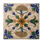 Kleurrijk mediterraan  Floral Pattern Tegeltje (Voorkant)