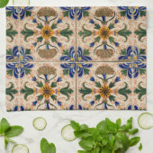 Kleurrijk mediterraan  Floral Pattern Theedoek (Gevouwen)