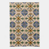 Kleurrijk mediterraan  Floral Pattern Theedoek (Verticaal)