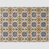 Kleurrijk mediterraan  Floral Pattern Tissuepapier (Voorkant)