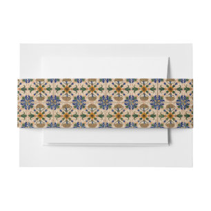 Kleurrijk mediterraan  Floral Pattern Uitnodigingen Wikkel