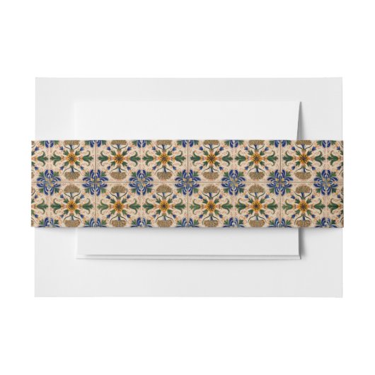 Kleurrijk mediterraan Floral Pattern Uitnodigingen Wikkel (Voorkant Voorbeeld)