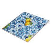 Kleurrijk, Mediterraan, mozaïek, blauw, citroen, Tegeltje (Zijkant)