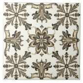 Kleurrijk, Mediterraan, mozaïek, groen, neutraal, Tegeltje (Voorkant)