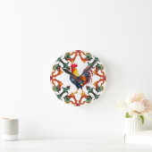 Kleurrijk, Mediterraan, mozaïek, haan, vogel, Ronde Klok (Huis)