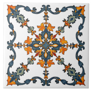 Kleurrijk, Mediterraan, mozaïek, Marokkaans, Tegeltje