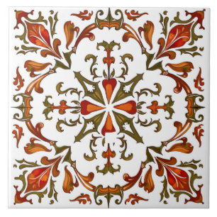 Kleurrijk, Mediterraan, mozaïek, Marokkaans, Tegeltje