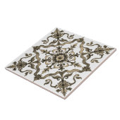 Kleurrijk, Mediterraan, mozaïek, neutraal, groen Tegeltje (Zijkant)