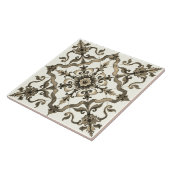 Kleurrijk, Mediterraan, mozaïek, neutraal, groen Tegeltje (Zijkant)