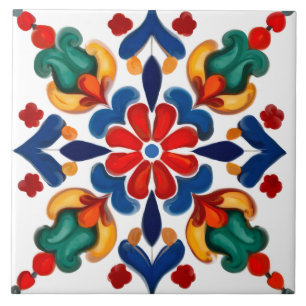 Kleurrijk, mediterraan, mozaïek, tegeltje