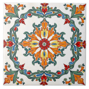 Kleurrijk, mediterraan, mozaïek, tegeltje