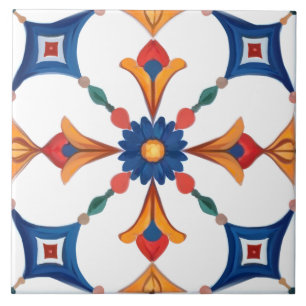 Kleurrijk, mediterraan, mozaïek, tegeltje