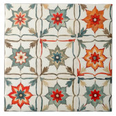 Kleurrijk, mediterraan, mozaïek, tegeltje (Voorkant)