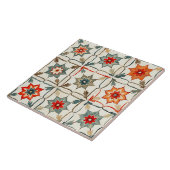 Kleurrijk, mediterraan, mozaïek, tegeltje (Zijkant)