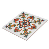 Kleurrijk, mediterraan, mozaïek, tegeltje (Zijkant)