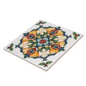 Kleurrijk, mediterraan, mozaïek, tegeltje (Zijkant)