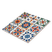 Kleurrijk, mediterraan, mozaïek, tegeltje (Zijkant)