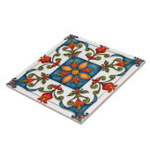 Kleurrijk, mediterraan, mozaïek, tegeltje (Zijkant)