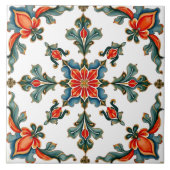 Kleurrijk, Mediterraan, Scandinavisch, mozaïek, Tegeltje (Voorkant)