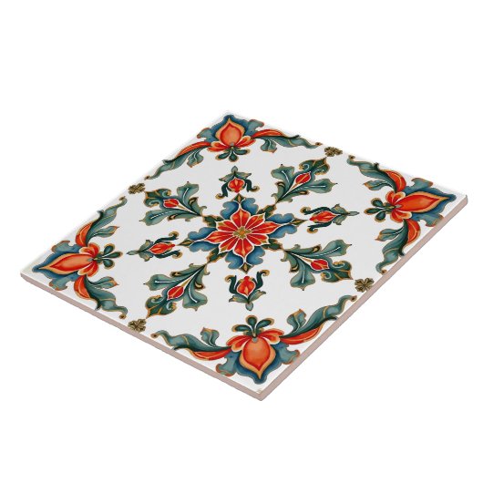 Kleurrijk, Mediterraan, Scandinavisch, mozaïek, Tegeltje (Zijkant)