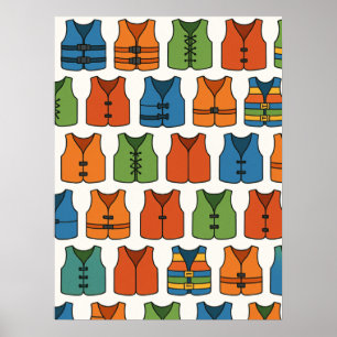 Kleurrijk Meer Leven Muurposter voor aan de Kust Poster