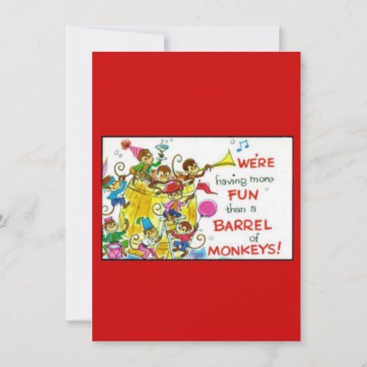 Kleurrijk Meer Plezier dan Barrel of Monkeys Verja Kaart (Achterkant)
