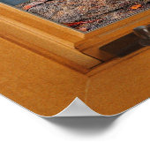 Kleurrijk meer Scene Square Faux vensterverlichtin Poster (Hoek)