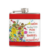  kleurrijk Meer vun vat apen Heupfles (Voorkant)