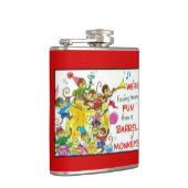 kleurrijk Meer vun vat apen Heupfles (Rechts)