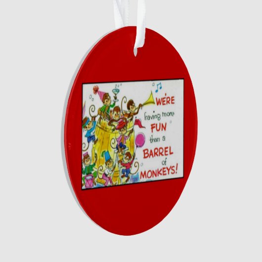 kleurrijk Meer vun vat apen Ornament (voorkant)