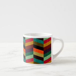 Kleurrijk Meerkleurig Heringbone Patroon Espresso Kop